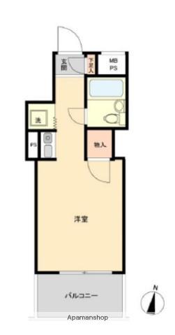 グランデール横川(ワンルーム/4階)の間取り写真