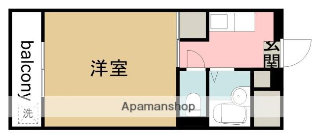 T.R.M.マンション(1K/3階)の間取り写真