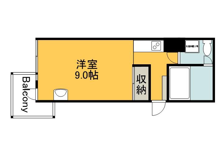 リバティ三篠(ワンルーム/5階)の間取り写真