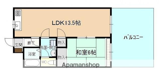 山﨑大芝ビル(1LDK/4階)の間取り写真