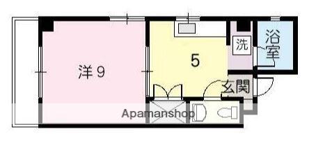 ネスト・K(1DK/4階)の間取り写真