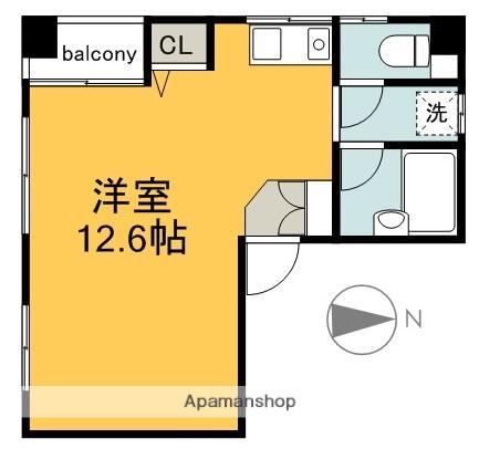 ポートサイド御幸(ワンルーム/3階)の間取り写真