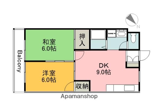 森田ビルNO1(2DK/3階)の間取り写真