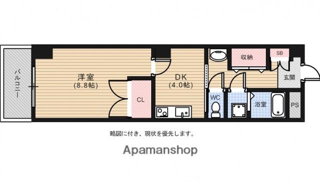 蓮花ビル(1K/2階)の間取り写真