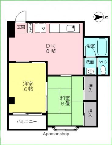 クオレ舟入(2DK/3階)の間取り写真