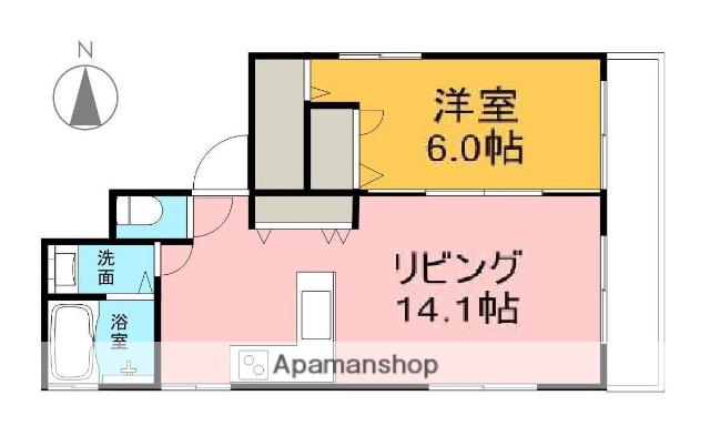 コーポ想出(1LDK/4階)の間取り写真