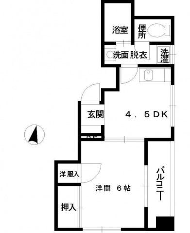 リヴラン(1DK/3階)の間取り写真