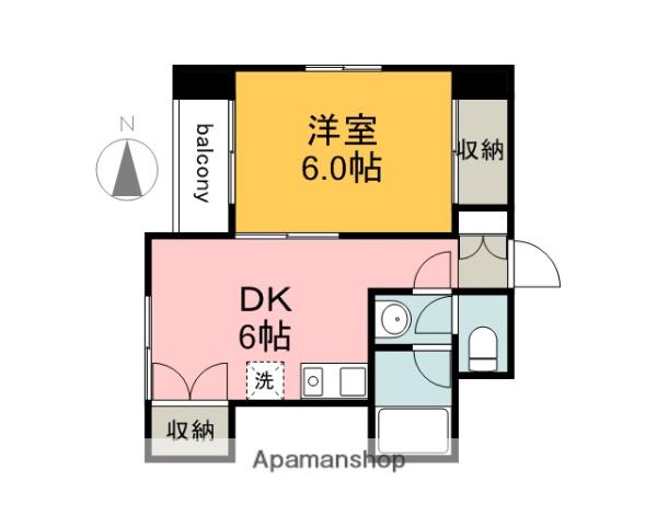 リヴラン(1DK/2階)の間取り写真