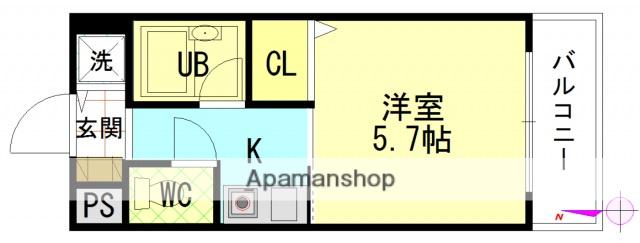 Mビル鈴が台(1K/3階)の間取り写真