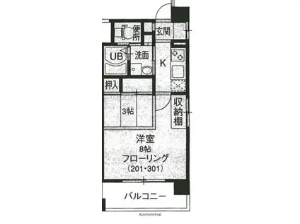メゾンドゥMURATA(1K/2階)の間取り写真