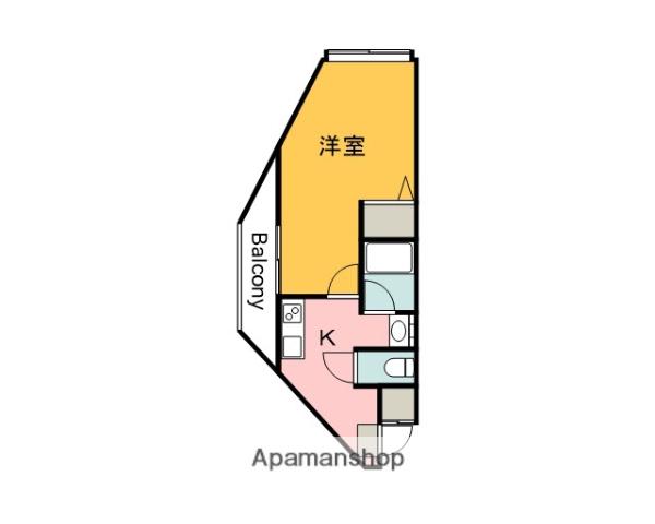 ハイツリリアン(1K/5階)の間取り写真
