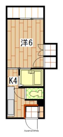 谷川ビル(1K/5階)の間取り写真
