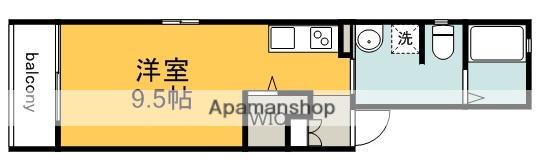 ヴィラヒサミ(ワンルーム/4階)の間取り写真