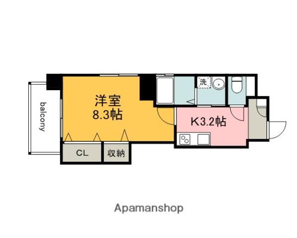 BOND BLD.Ⅲ(1K/4階)の間取り写真