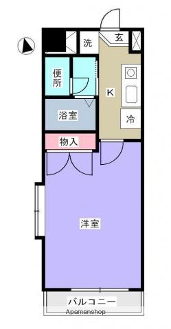 西広島ビレッジ(1K/6階)の間取り写真