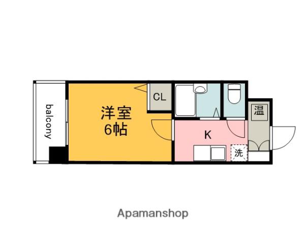 チェリス本田(1K/4階)の間取り写真