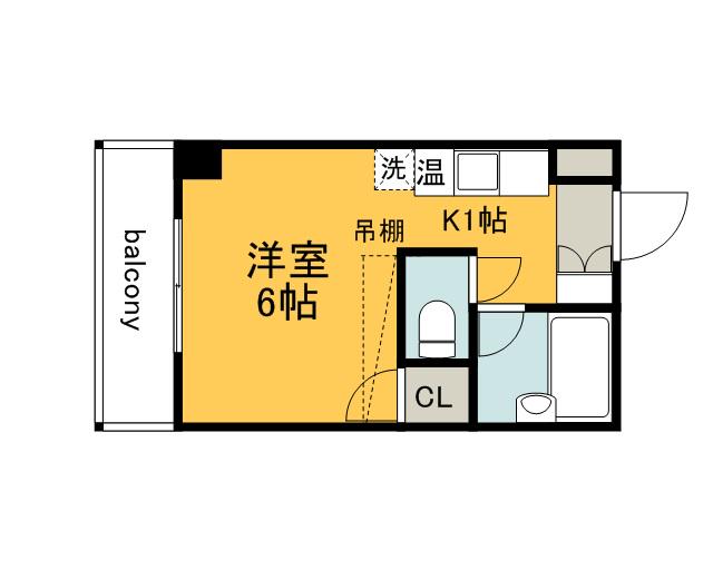 パークホレスト(1K/2階)の間取り写真