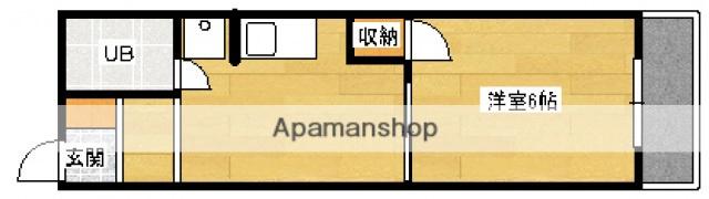 コーポいけぐち(1DK/5階)の間取り写真