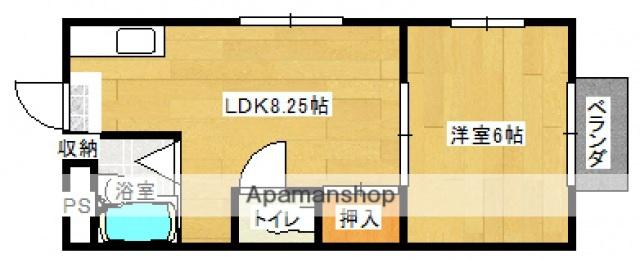 サンシティー洋光1(1LDK/1階)の間取り写真