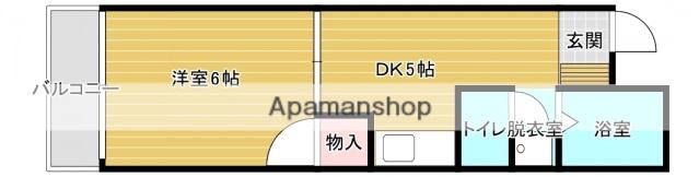 コーポ佐伯(1DK/1階)の間取り写真