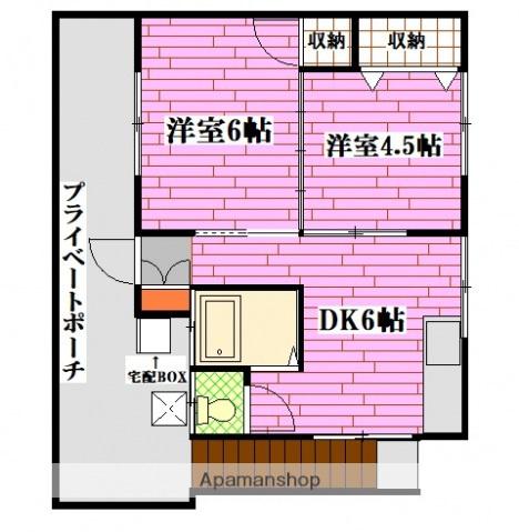 PHOENIX-K(2DK/2階)の間取り写真