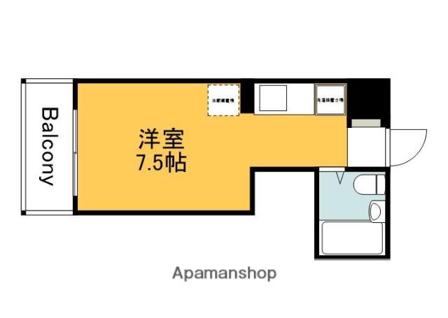 グロワール中広(ワンルーム/5階)の間取り写真