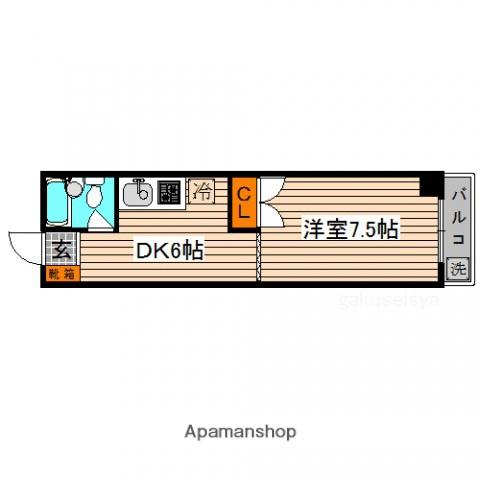 森島コーポ(1DK/2階)の間取り写真