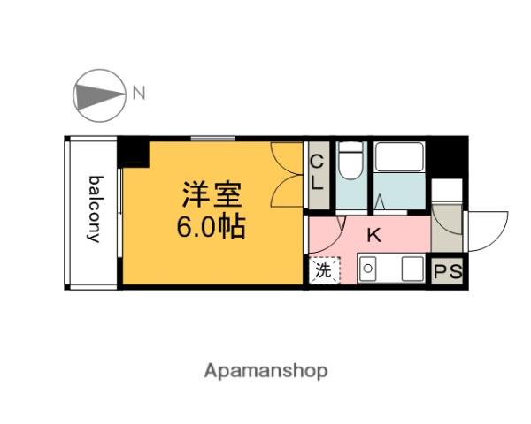片山ビル8(1K/9階)の間取り写真
