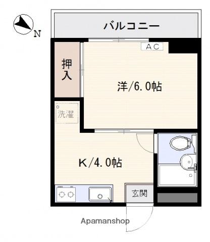 MGKビル(1K/3階)の間取り写真
