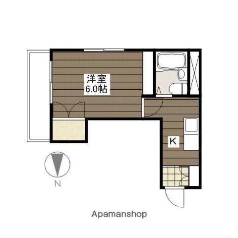 大光ビル(1K/3階)の間取り写真