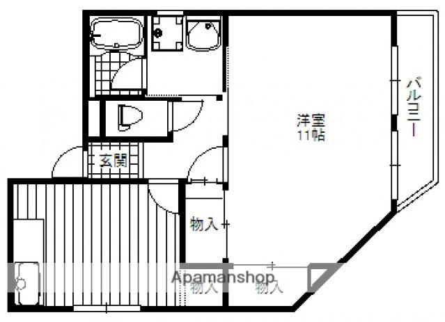 RSビル(1DK/4階)の間取り写真
