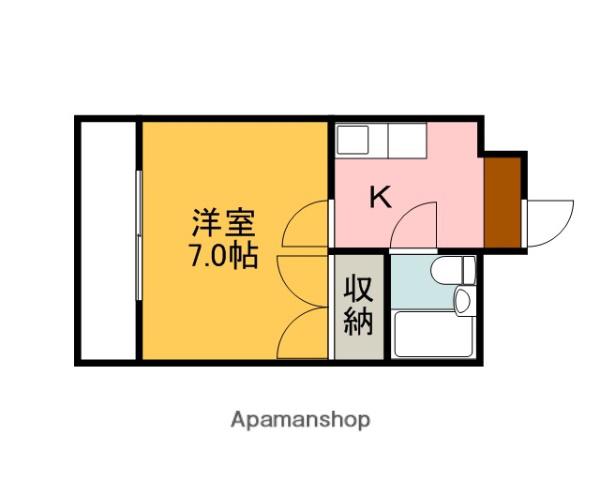 クレール東雲(1K/4階)の間取り写真