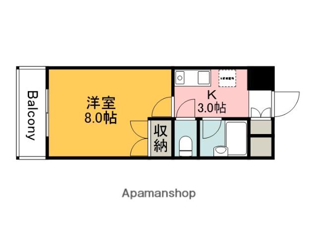 NAKASHIMA BLD(1K/6階)の間取り写真