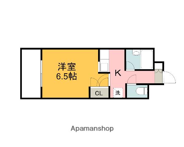 エステートベネフィット5フルタ(1K/6階)の間取り写真