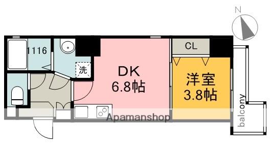 KATAYAMABLDG25(1DK/6階)の間取り写真