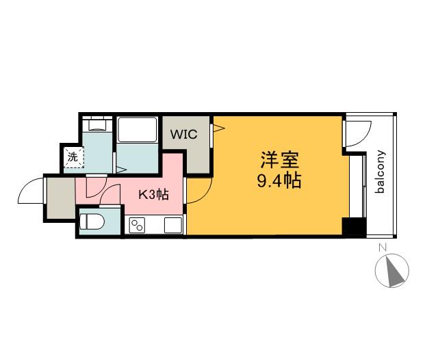 パークフラッツ土橋(1K/2階)の間取り写真