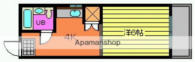 第2浜村ビル(1K/4階)の間取り写真