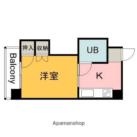 ピュアシティ(1K/3階)の間取り写真