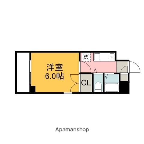 片山ビル10(1K/4階)の間取り写真