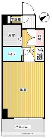 PAST(1K/8階)の間取り写真