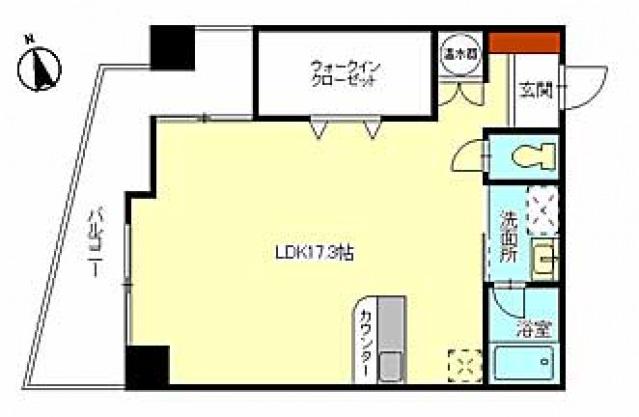 ルミエール幟(ワンルーム/7階)の間取り写真