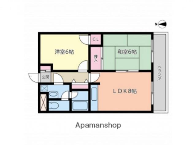 第3好木ビル(2DK/3階)の間取り写真