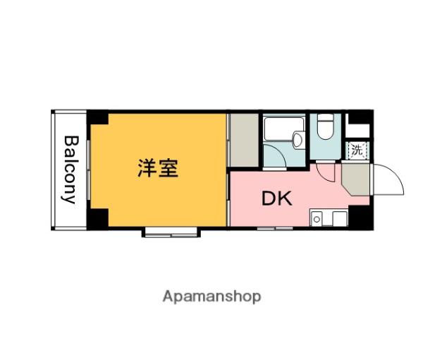 モーニングパーク(1DK/5階)の間取り写真