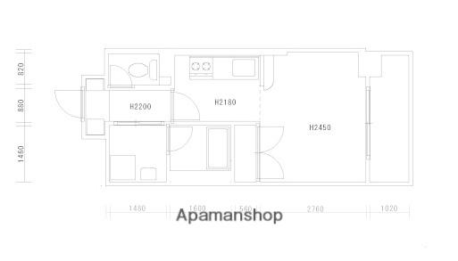 ル・アーブル宇品(ワンルーム/5階)の間取り写真