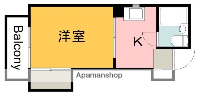 SS栄ビル(1K/1階)の間取り写真