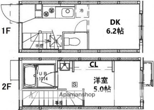 87Gラポール本浦(1DK/1階)の間取り写真