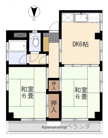 中川ビル(2DK/3階)の間取り写真