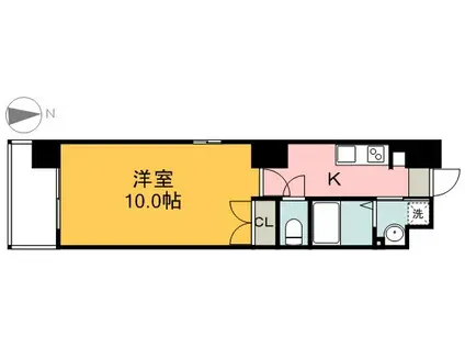 ウイング昭和町(1K/4階)の間取り写真