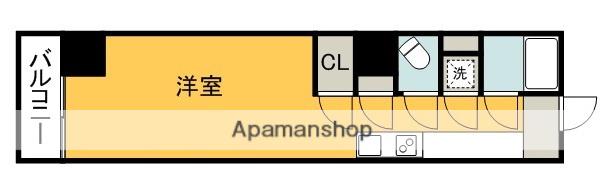 アーバンルーム本川(ワンルーム/3階)の間取り写真