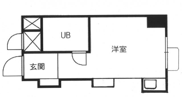 チサンマンション広島(ワンルーム/7階)の間取り写真